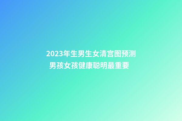 2023年生男生女清宫图预测  男孩女孩健康聪明最重要